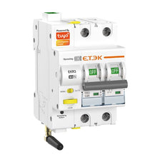 Magnetotérmico inteligente ETEK EKR3 16–63A 230V con control vía app Tuya/Smart Life