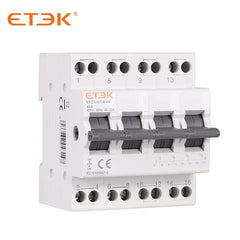 Interruptor de transferencia manual (MTS) ETEK EKCS101 montaje en carril DIN