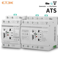 Interruptor de transferencia automático(ATS) ETEK EK4Q montaje en carril DIN, <50ms