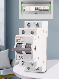 Interruptor de transferencia manual (MTS) ETEK EKCS101 ignífugo montaje en carril DIN