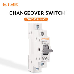 Interruptor de transferencia manual (MTS) ETEK montaje en carril DIN