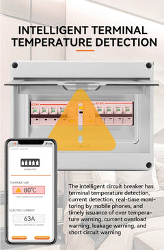 Interruptor diferencial inteligente ETEK EKR3L 1P+N Tipo A 30mA 230V con rearme automático y control remoto vía app Tuya
