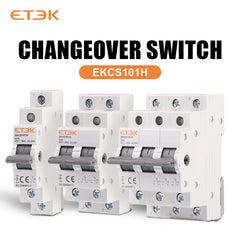Interruptor de transferencia manual (MTS) ETEK montaje en carril DIN