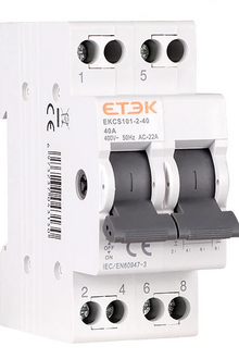 Interruptor de transferencia manual (MTS) ETEK EKCS101 montaje en carril DIN