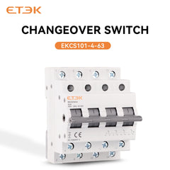 Interruptor de transferencia manual (MTS) ETEK montaje en carril DIN
