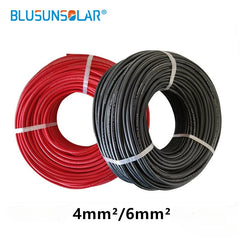 Cable solar fotovoltaico 1500V XLPE 4mm² y 6mm² rojo + negro