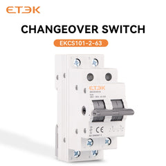 Interruptor de transferencia manual (MTS) ETEK montaje en carril DIN