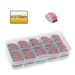 Conectores rápidos universales 2, 3 y 5 pines 230V pack 10/60 uds