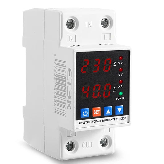 Protección contra sobretensión y subtensión 230V en carril DIN