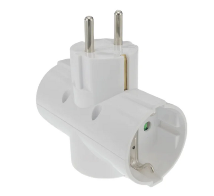 Adaptador de Enchufe 1 a 3 Tomas Schuko