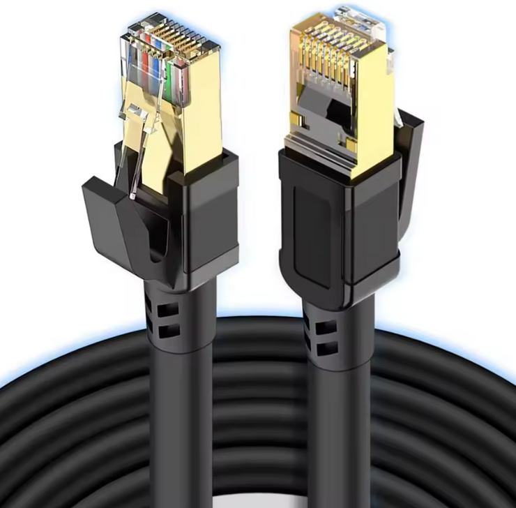 Cable de red UTP Cat6 ethernet montado con RJ45 sin blindaje