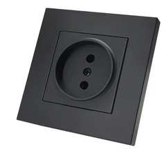 Enchufe de Pared Simple de 16A Negro