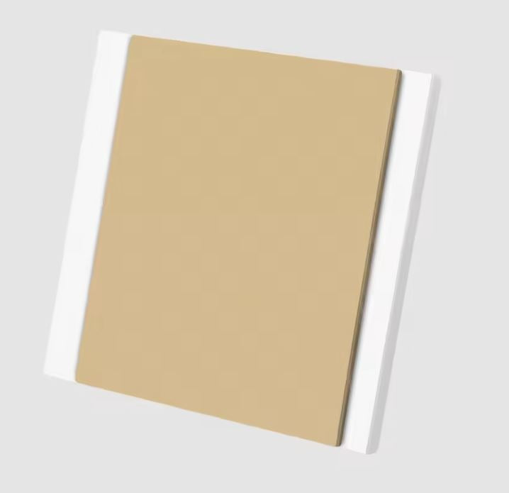 Interruptor Design Beige y Blanco Tacto Cuero para Empotrar