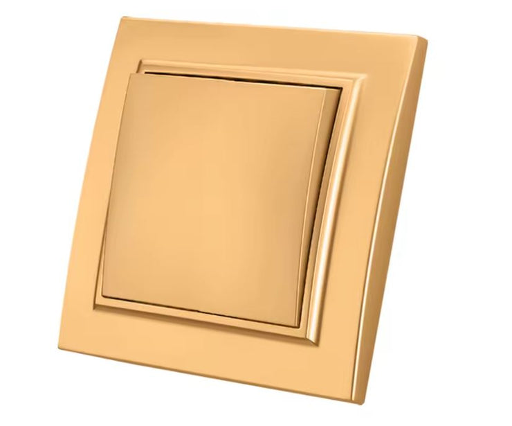 Interruptor dorado simple o doble para empotrar