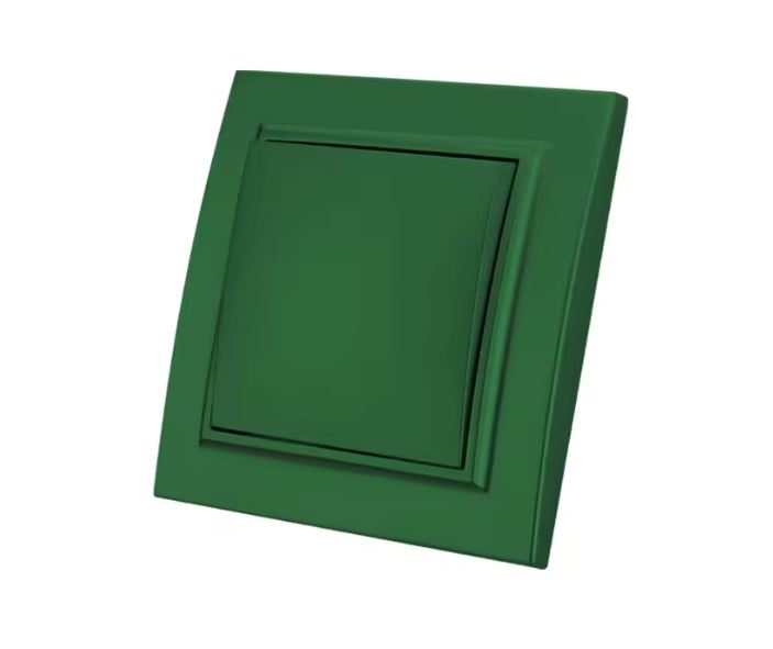 Interruptor verde esmeralda simple o doble para empotrar