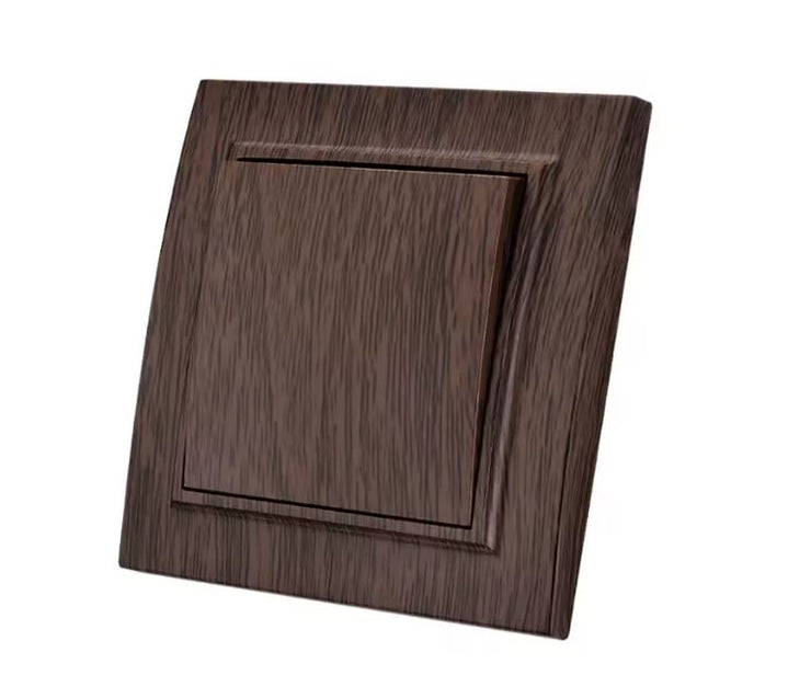 Interruptor de pared simple o doble madera para empotrar