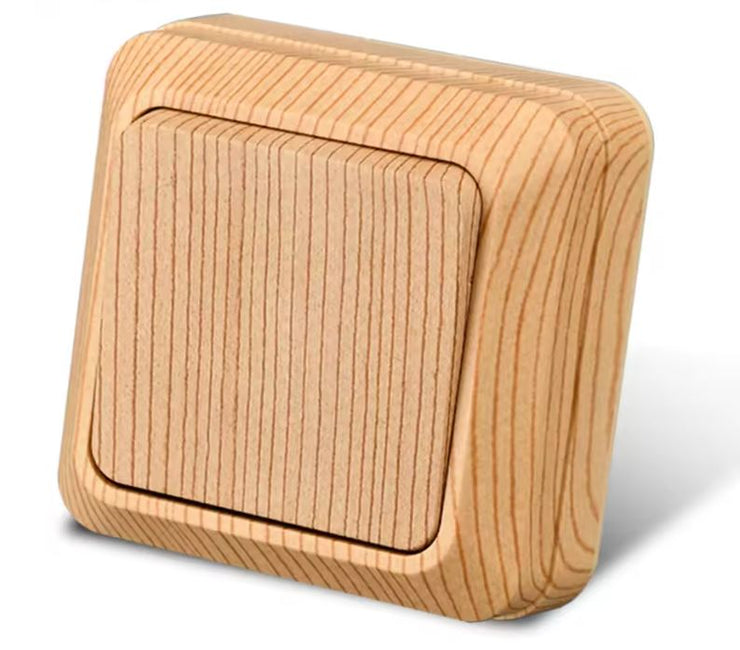 Interruptor efecto madera simple o doble de superficie