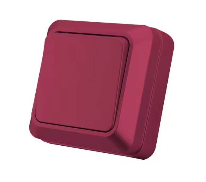 Interruptor rojo simple o doble de superficie