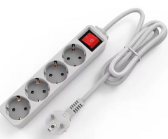 Regleta de Enchufes con Protector de Sobretensión