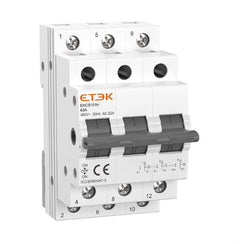 Interruptor de transferencia manual (MTS) ETEK montaje en carril DIN