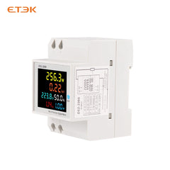 Medidor multifunción 6 en 1 ETEK EKD52-2066 hasta 100A, montaje en carril DIN