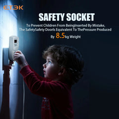 Enchufe programable con protección de sobretensión y subtensión ETEK EKCZ 16A 230V