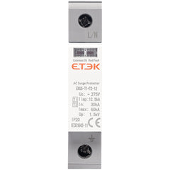 Protección contra sobretensiones ETEK EKU5 tipo T1+T2 por fusible 40kA 275V