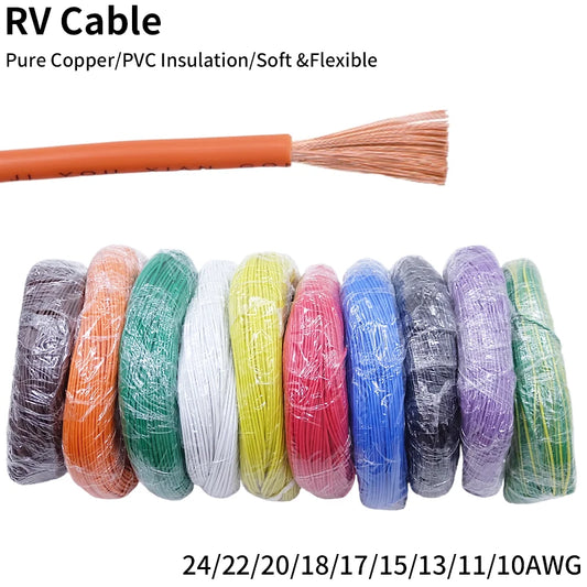 Cable Eléctrico Flexible RV de Cobre 300/500 V unifilar libre de halógenos