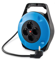 Alargadera Enrollable 5 metros 4 Tomas ligero y fácil de transportar gracias a su asa