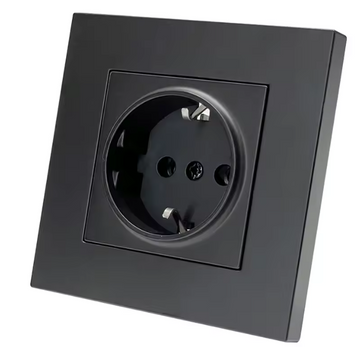 Enchufe de pared negro