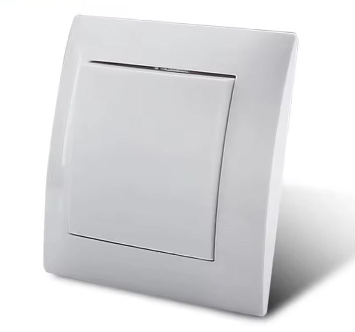 Interruptor de pared blanco simple o doble para empotrar